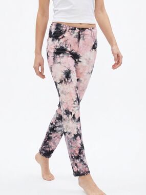 COMMON GENES | Pink & Black Tie Dye Slim Leg Jeans Women’s Size 8
